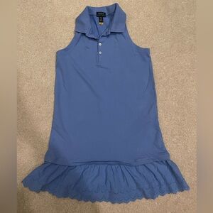 Polo Ralph Lauren Girls' Eyelet Embroidered Mesh Polo Dress Size XL (16)